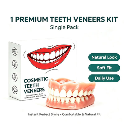 ComfortFit Silicone Denture Set for Natural Smile & Oral Care