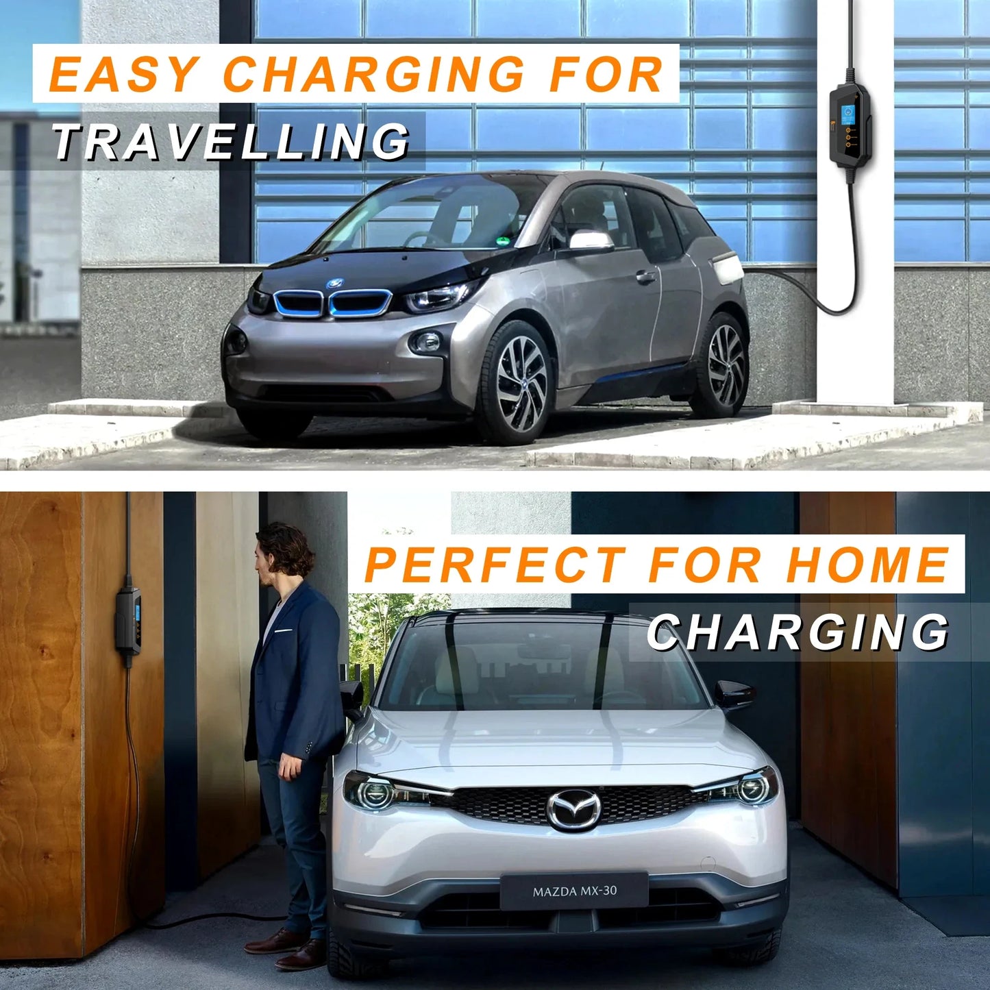 7KW Portable EV Charger - Adjustable Current GBT Electric Vehicle Charger