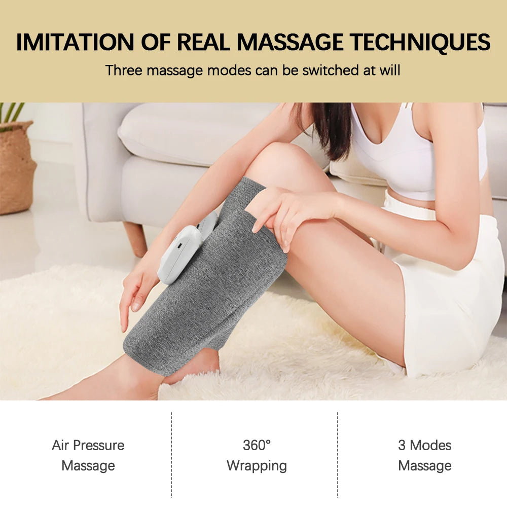 Wireless Air Compression Calf Massager for Leg Pain Relief & Circulation - 10