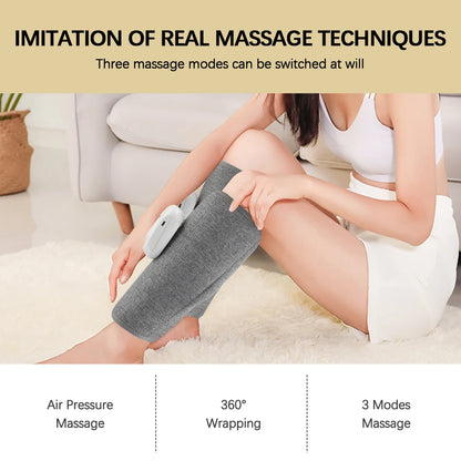 Wireless Air Compression Calf Massager for Leg Pain Relief & Circulation