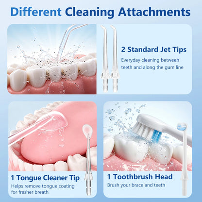 Rechargeable Portable Oral Irrigator Water Flosser for Deep Teeth Cleaning