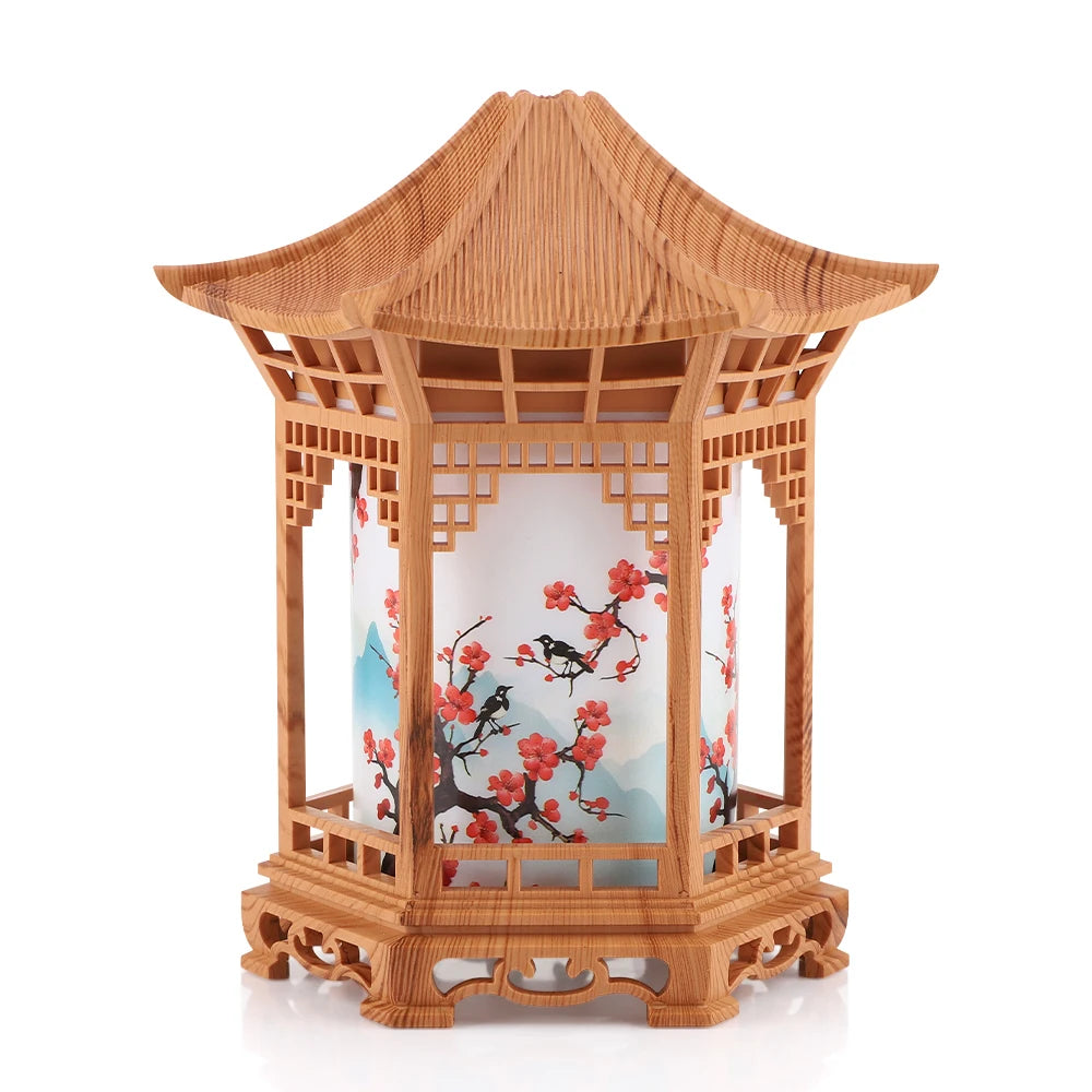 Portable USB Pavilion Ultrasonic Humidifier with Soothing Night Light - 17