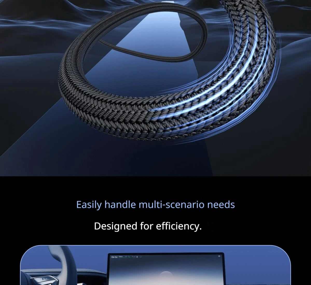 240W USB-C Fast Charging Cable with Real-Time LED Power Display - 21