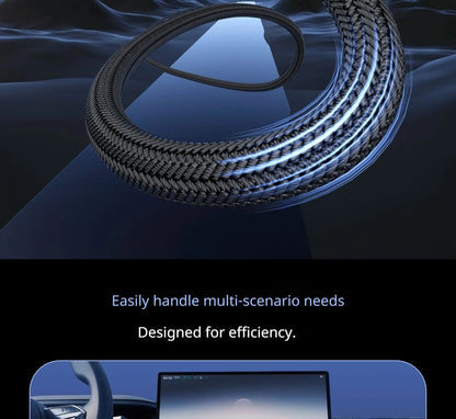 240W USB-C Fast Charging Cable with Real-Time LED Power Display