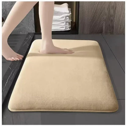 Ultra Soft Non-Slip Coral Velvet Bath Mat - Quick Dry Bathroom Rug