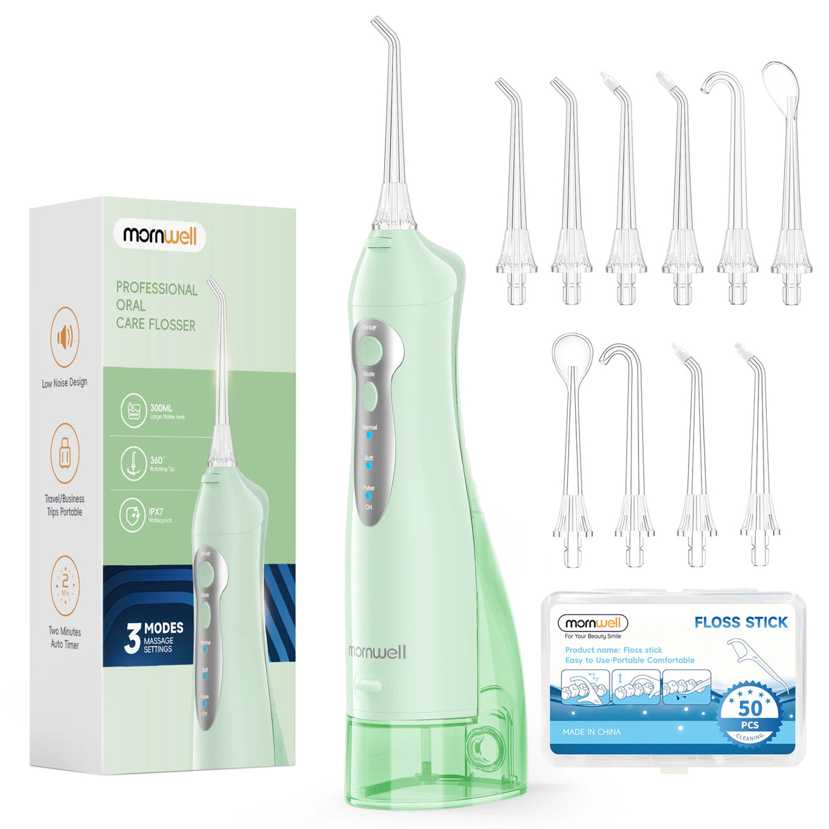Portable Rechargeable Cordless Water Flosser for Teeth Deep Cleaning