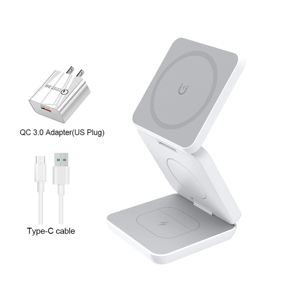 3-in-1 Foldable Magnetic Wireless Charging Station for Apple Devices - 17
