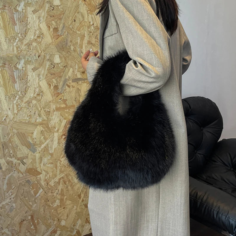 Luxury Soft Plush Bucket Bag