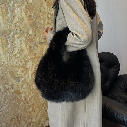 Luxury Soft Plush Bucket Bag