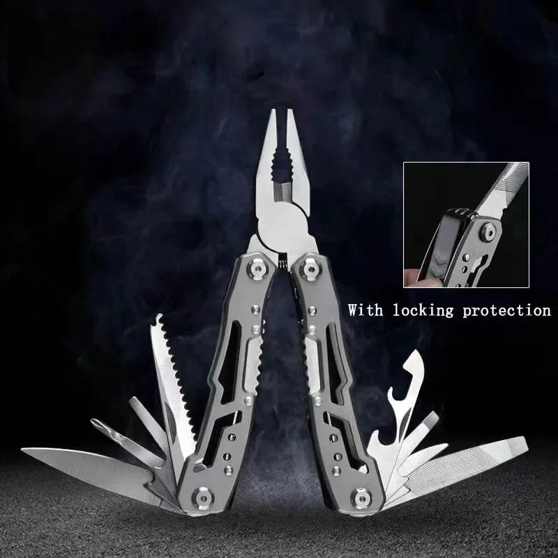 12-in-1 Compact Folding Multi-Tool Pocket Knife with Pliers & Screwdrivers - 2