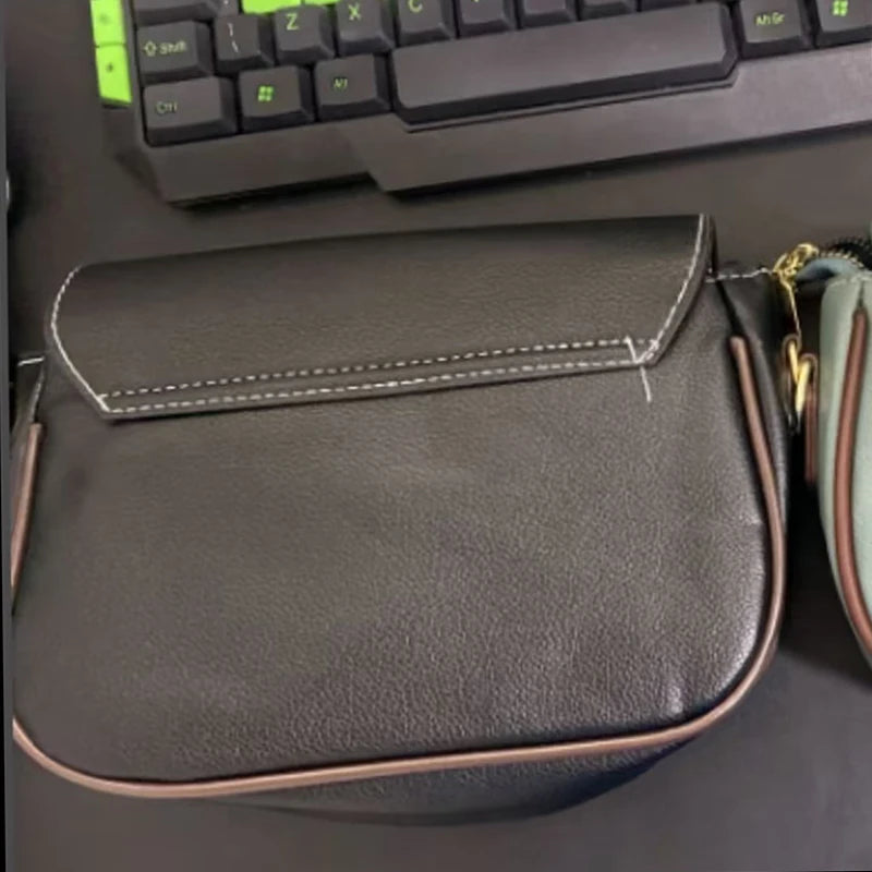 Luxury Contrast Flap Crossbody