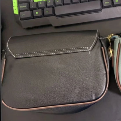 Luxury Contrast Flap Crossbody