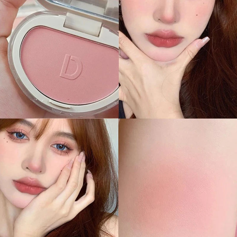 Natural Matte Face Blush & Highlighter Compact - Long-Lasting Glow Palette - 20
