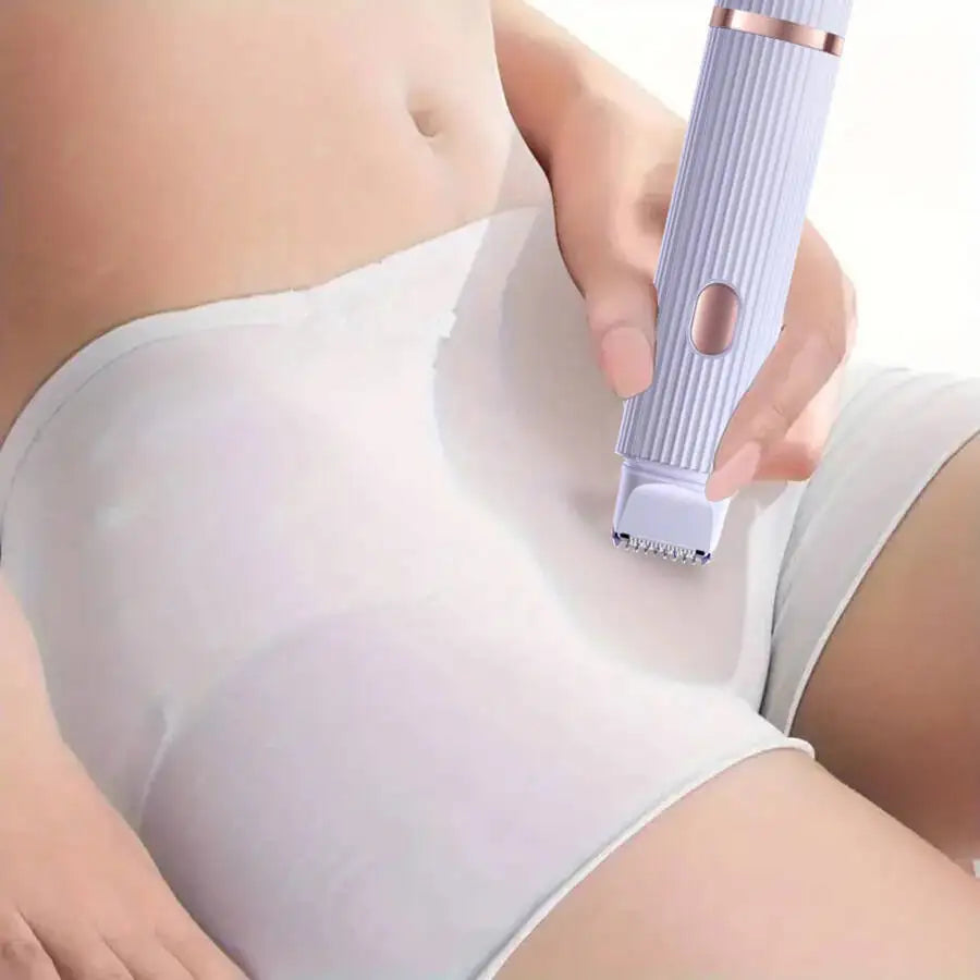 2-in-1 Women's Electric Shaver & Eyebrow Trimmer - Portable Wet & Dry Hair Remover - 1