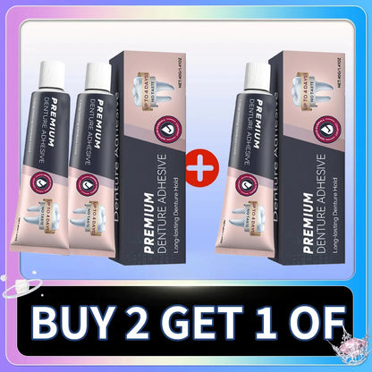 Waterproof Denture Adhesive Cream - Zinc-Free Long-Lasting Strong Hold Gel