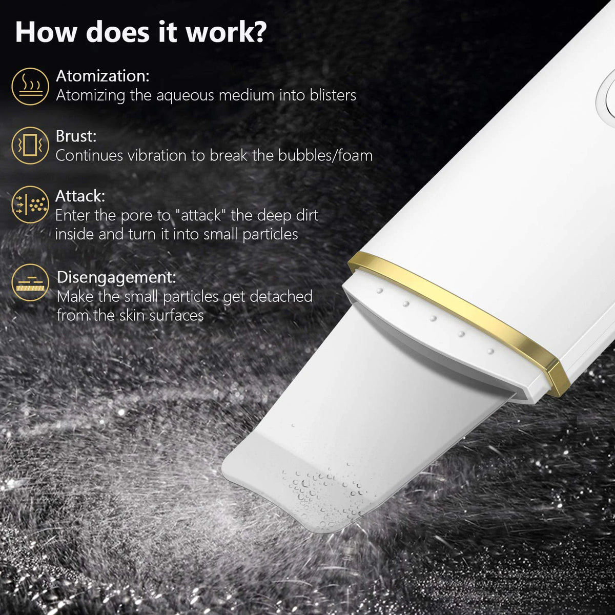 Ultrasonic Face Skin Scrubber - Deep Pore Cleansing & Blackhead Remover Spatula