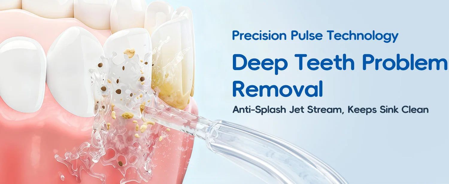 Professional Electric Oral Irrigator Water Flosser with 8 Nozzle Heads - 9