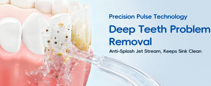 Professional Electric Oral Irrigator Water Flosser with 8 Nozzle Heads