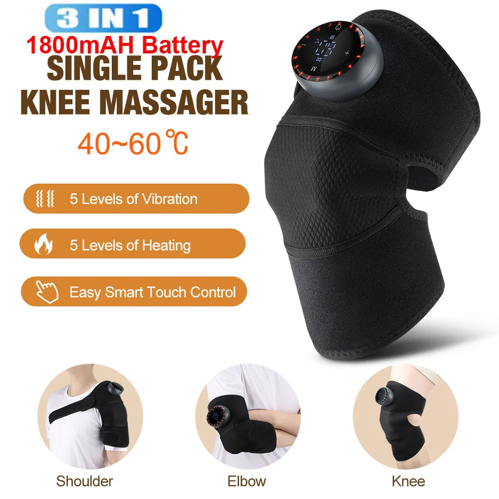 3-in-1 Heated Knee Shoulder Elbow Massager with Vibration - 47