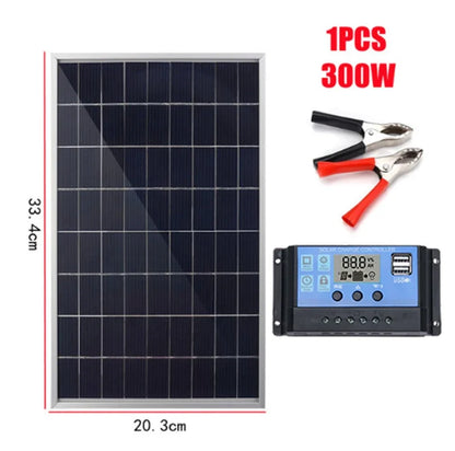 Portable 12V Solar Panel Charger - High Efficiency Outdoor Power Supply