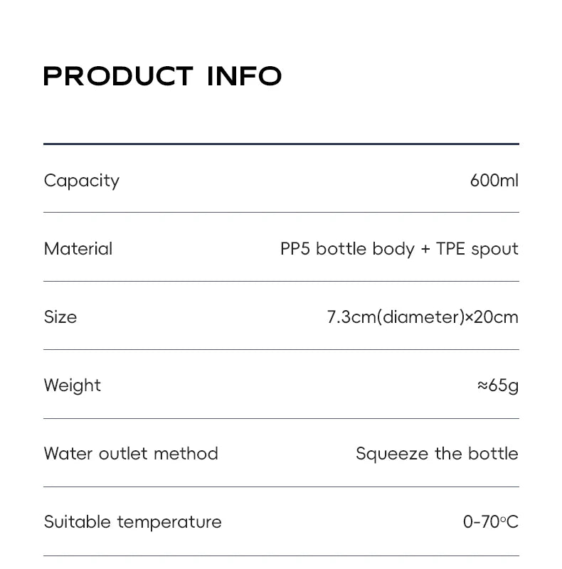ROCKBROS 600ML Squeeze Sports Water Bottle for Cycling & Outdoor Activities - 8