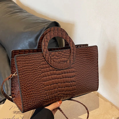 Luxury Crocodile Pattern Tote