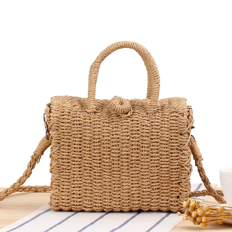 Luxury Woven Straw Beach Tote