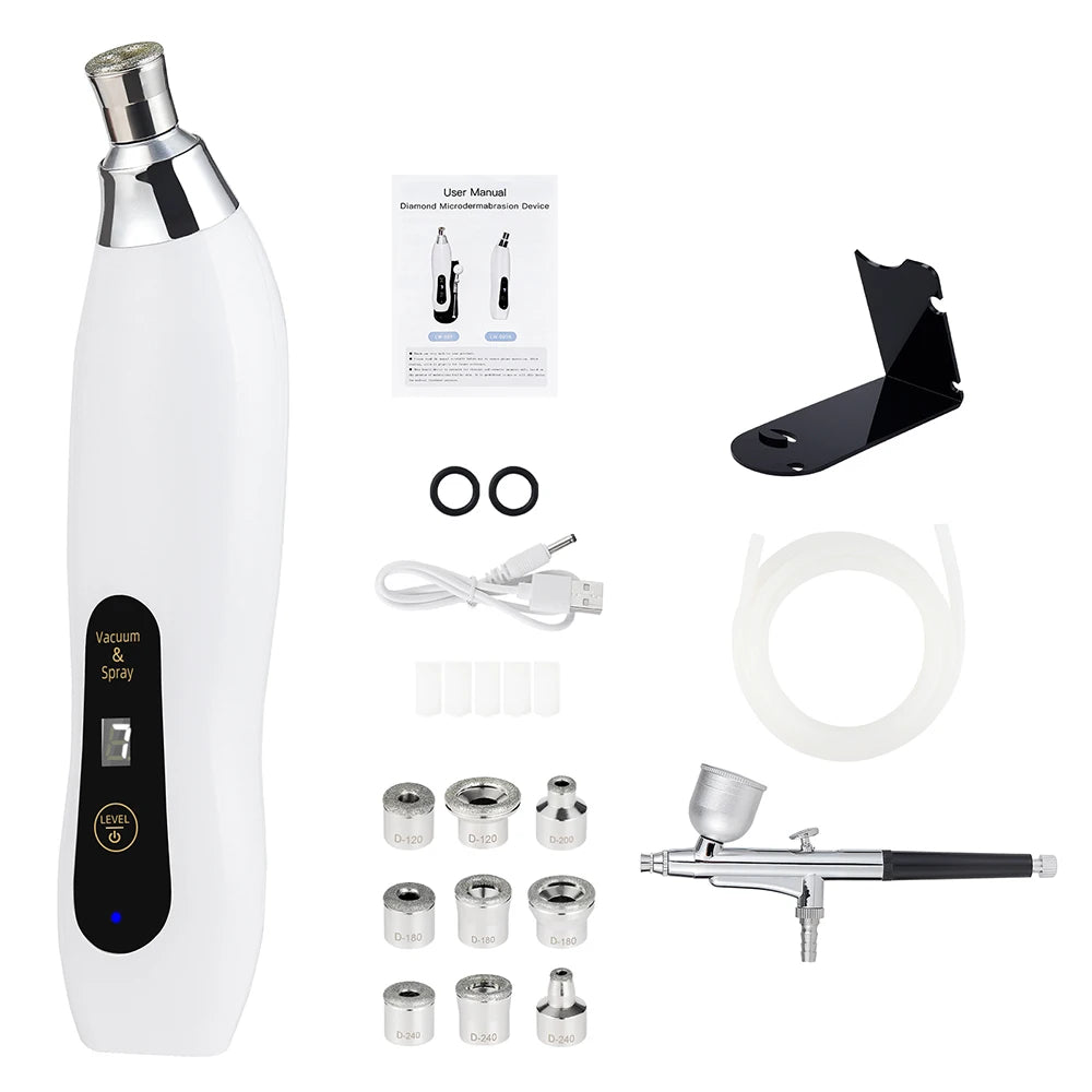 2-in-1 Diamond Microdermabrasion Machine & Hydrating Airbrush - 25