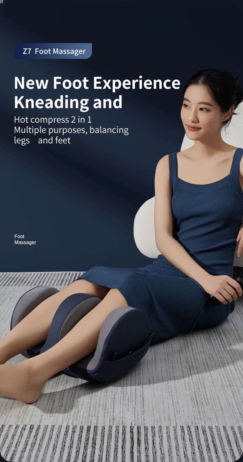 Multifunctional Shiatsu Foot and Leg Massager with Soothing Heat Therapy