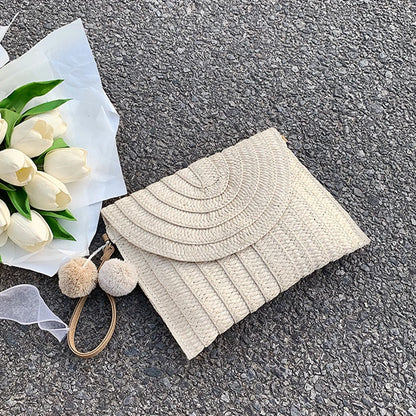 Luxury Woven Summer Straw Clutch