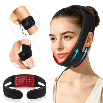 Red & Infrared Light Therapy Belt for Face Neck and Body Pain Relief