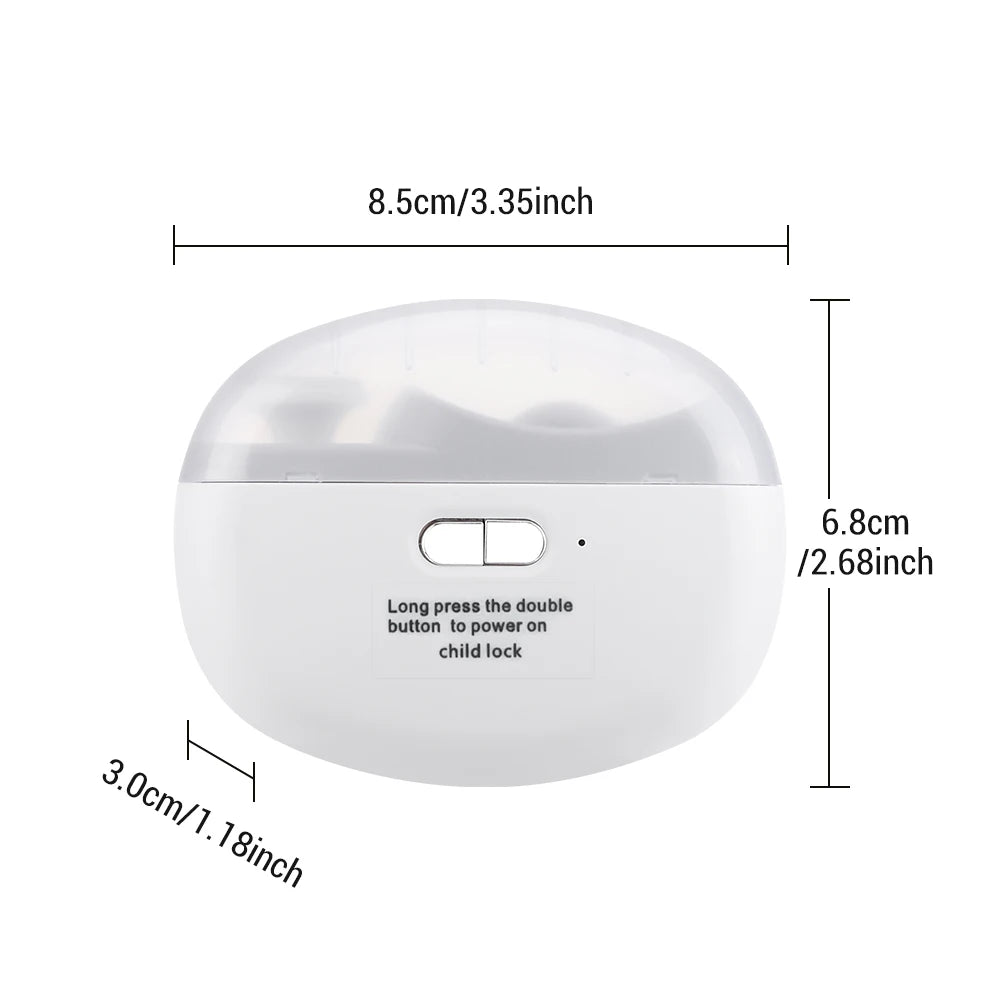 Automatic Electric Nail Clipper with Integrated LED Light & Polisher