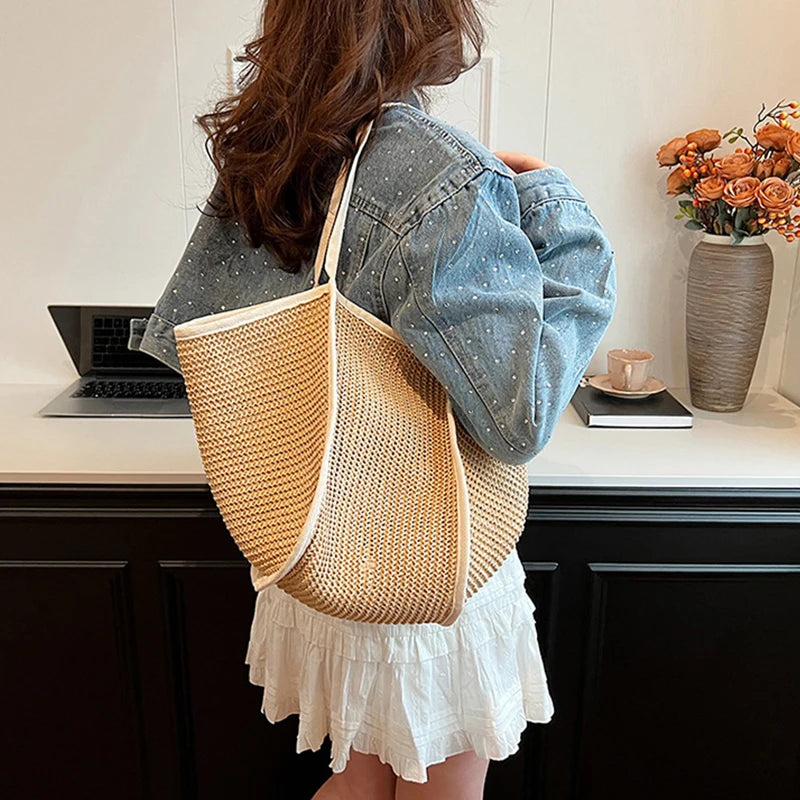 Luxury Bohemian Straw Tote