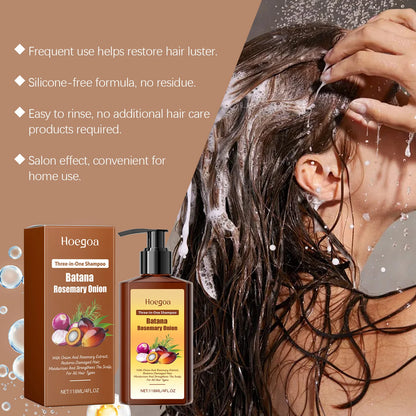 Batana & Rosemary Hair Growth Shampoo for Deep Scalp Repair & Anti-Dandruff