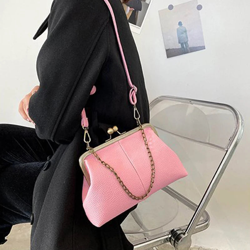 Luxury Vintage Lychee Shell Bag