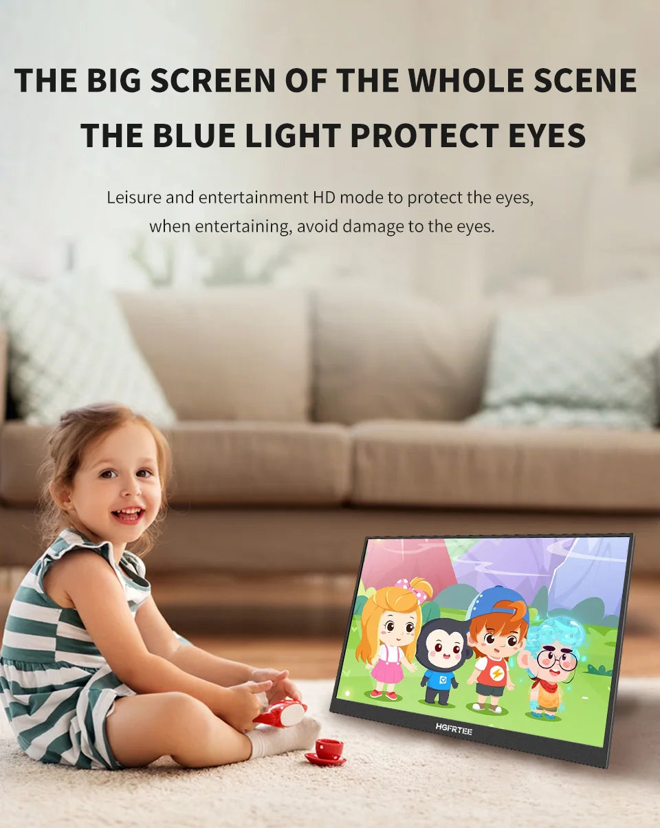 16" Portable Monitor 1920x1200 IPS FHD HDR10 Travel Display for Laptop - 12