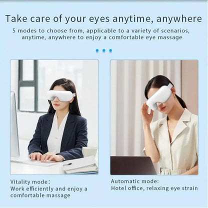 Smart Air Pressure Eye Massager with Heat & Vibration for Stress Relief