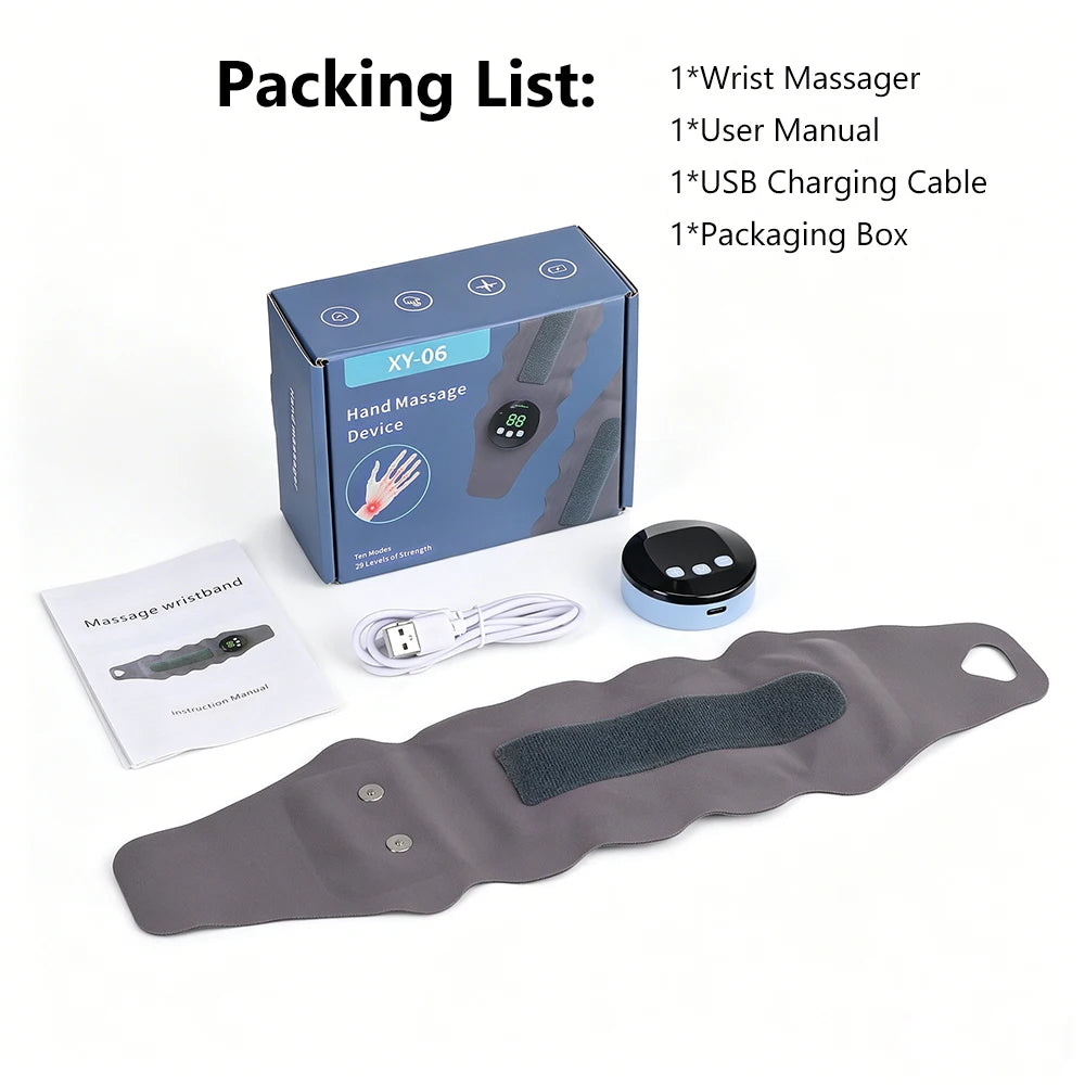 Microcurrent Wrist Massager – Electric Hand & Wrist Support for Pain Relief
