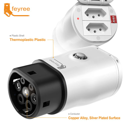Type 2 V2L Discharger Adapter for EVs - Power Your Devices On The Go