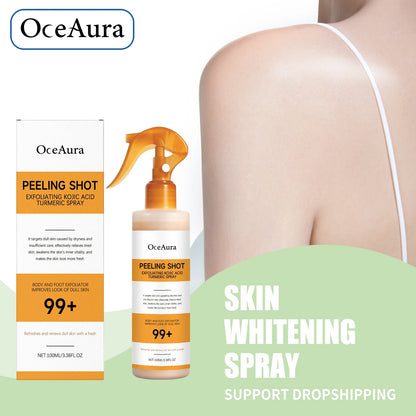 Exfoliating Turmeric Body & Foot Peeling Spray for Brightening & Smooth Skin