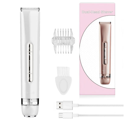2-in-1 Waterproof Electric Bikini Trimmer & Body Shaver for Women