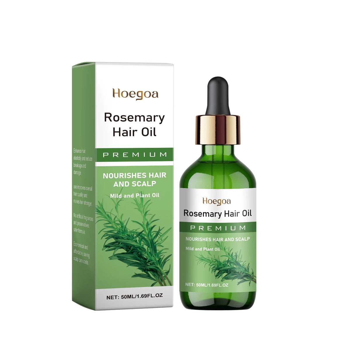 Rosemary Hair Growth Oil - Natural Scalp Nourishing & Hair Thickening Serum