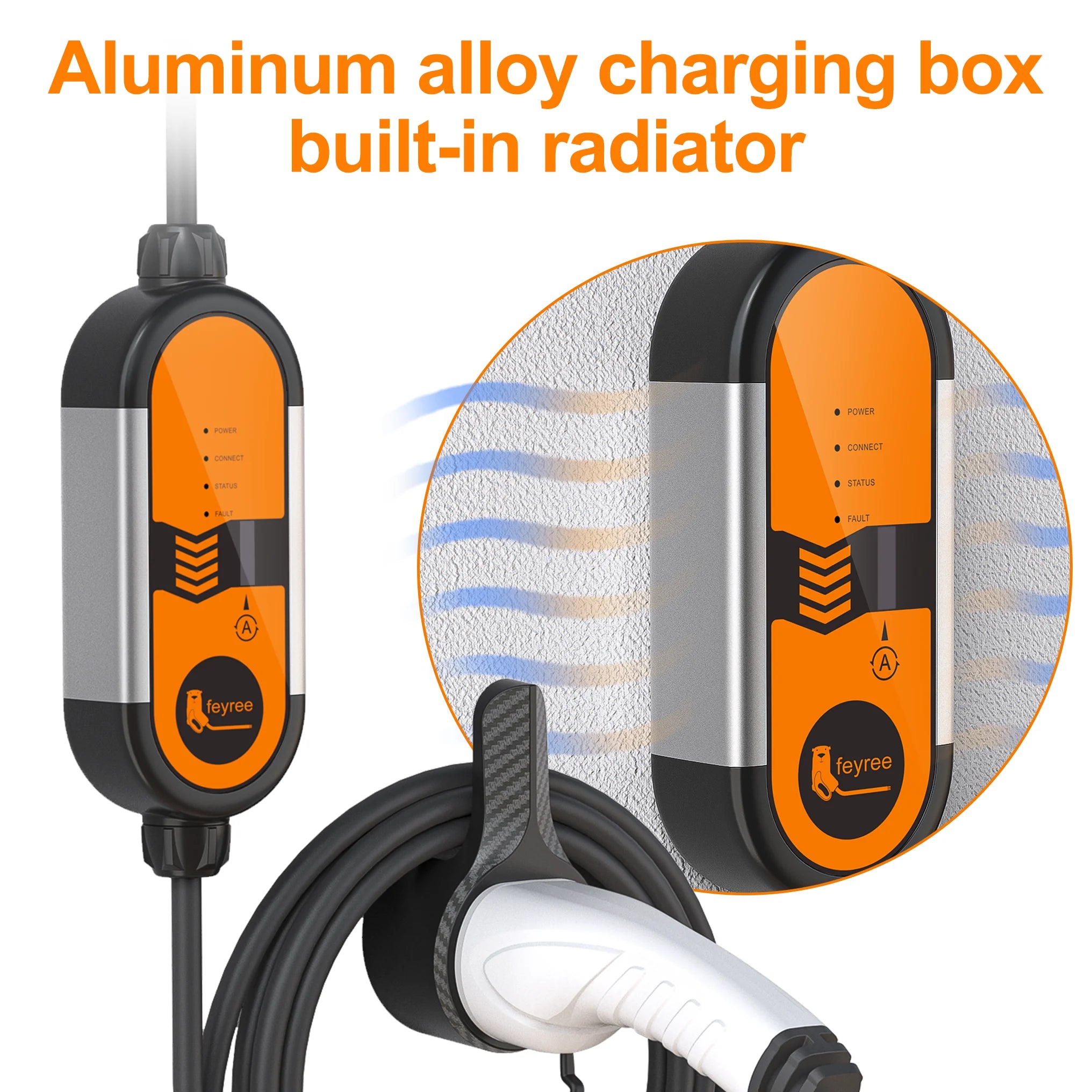 Portable EV Charger Type 1 & 2 - 3.5kW Adjustable Electric Car Charger - 4