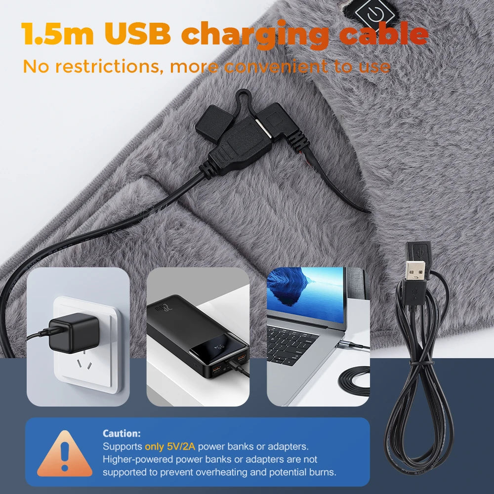 Electric Heating Pad with Belt for Back Pain Relief and Body Warming