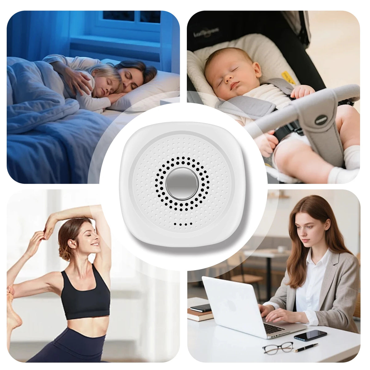 Portable White Noise Sound Machine - Sleep Aid for Babies and Adults
