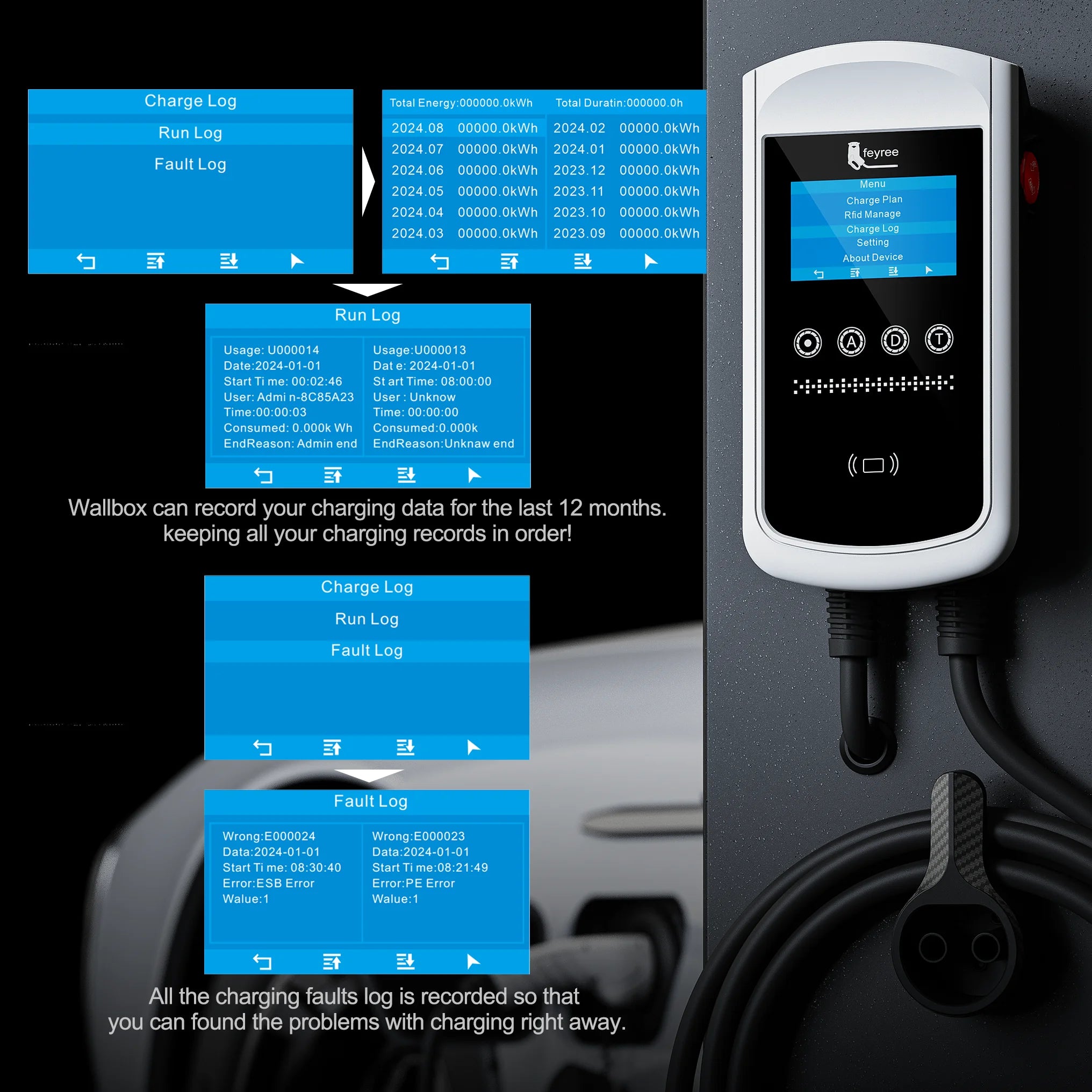 Smart EV Charging Station: Type 2 Wallbox with WiFi, App & LED Display - 17