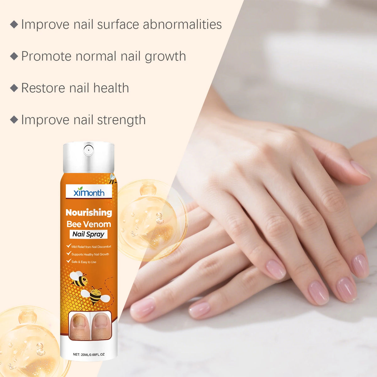 Bee Venom Nail Repair Spray - Nourishing Care for Weak & Brittle Nails