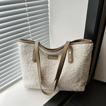 Luxury Lamb Wool Tote Bag