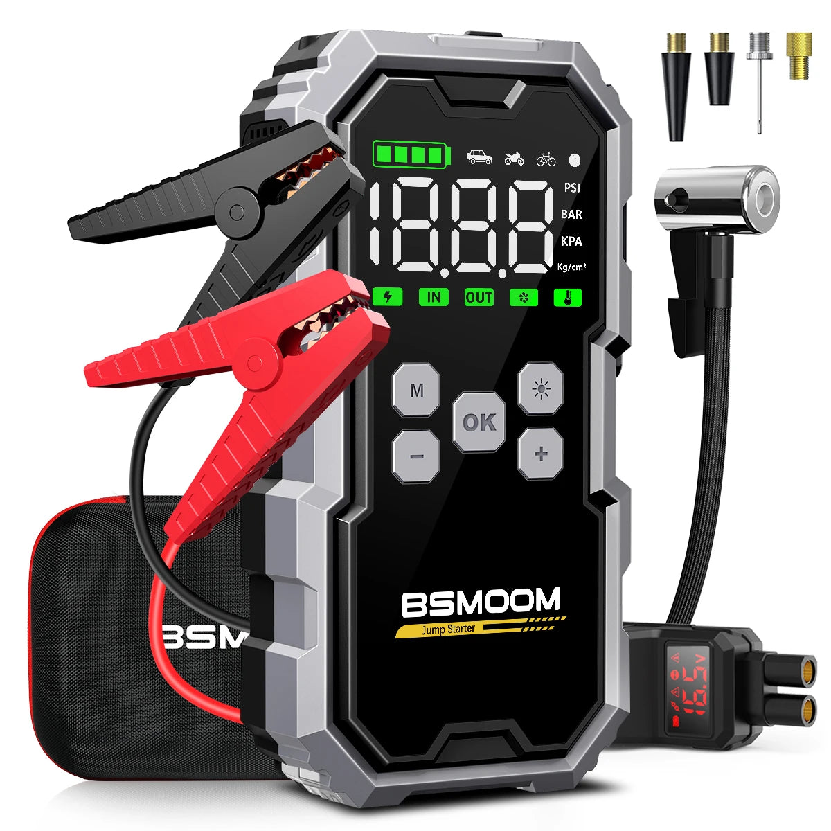 7000A Portable Car Jump Starter with 150PSI Air Compressor & Power Bank