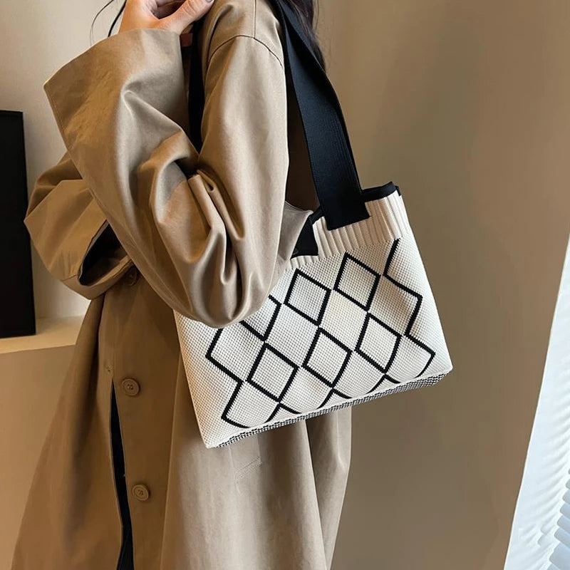Luxury Knit Trendy Tote